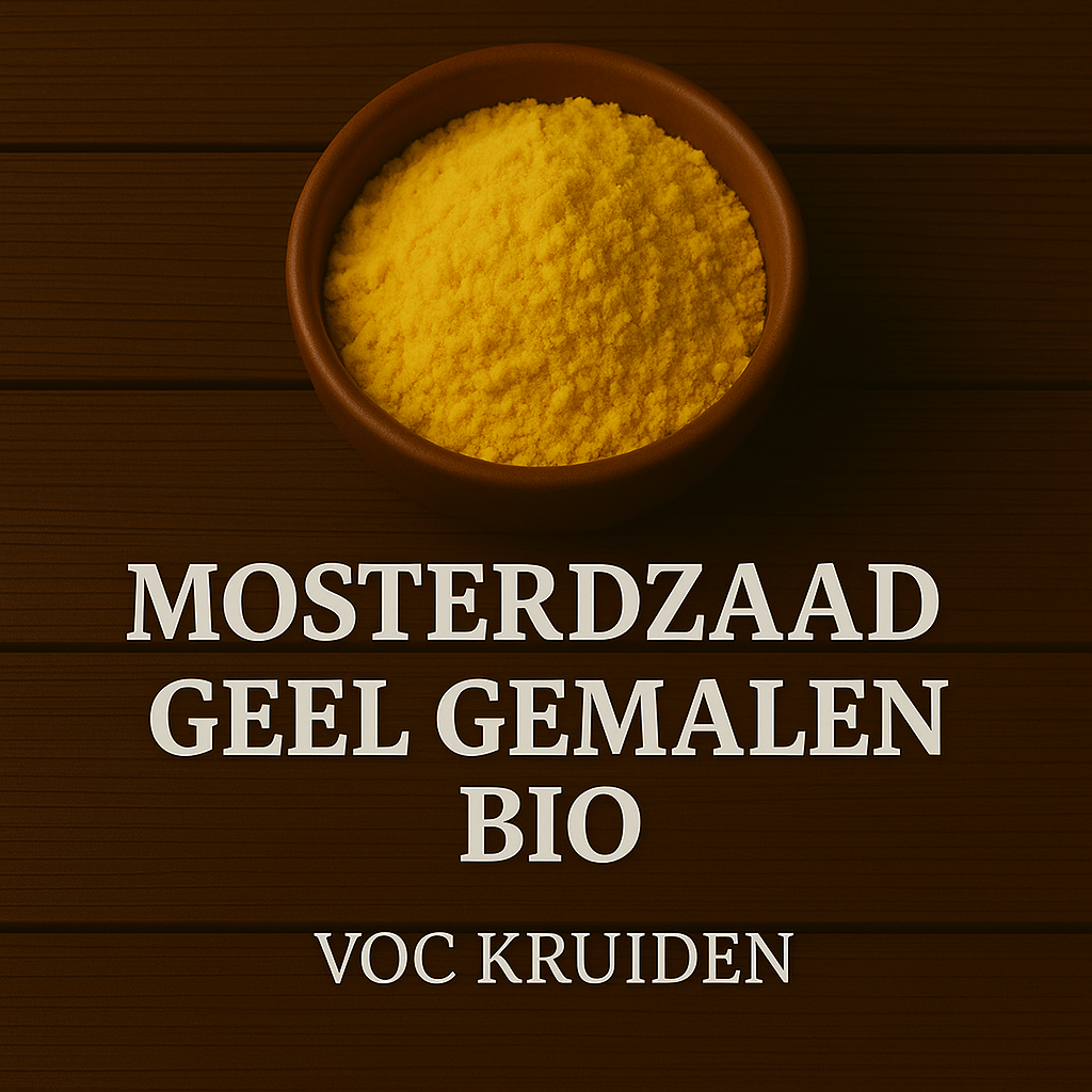 Mosterdzaad Geel Gemalen BIO 100 gram