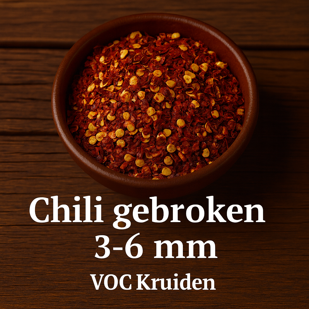 Peper : Chili gebroken 3-6 mm 100 gram
