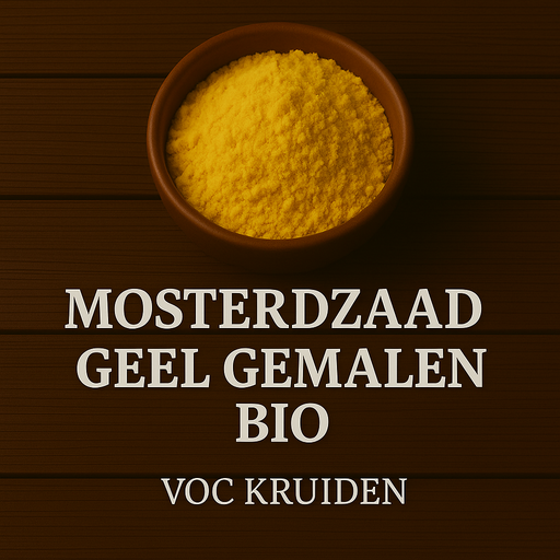 Mosterdzaad Geel Gemalen BIO 100 gram