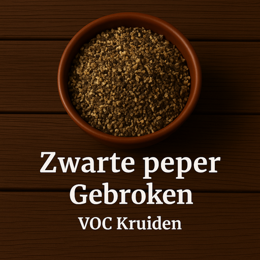 Peper ; Zwarte peper gebroken ( steak ) 100 gram